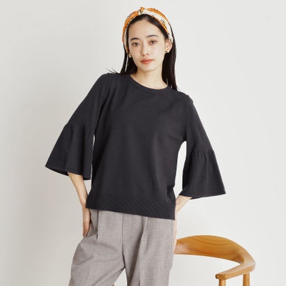 ザ ショップ ティーケー (ウィメン) THE SHOP TK(Women) 【サスティナブル】エコベロフレア袖ニット (スミクロ(018))