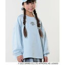 シューラルー キッズ SHOO・LA・RUE/Kids 【サンリオキャラクターズ】袖チュール刺繍スウェット (サックスブルー(090))