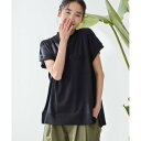 【WEB限定】サラコフレンチスリーブハイネックサマーニットトップス