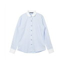 トーキョーシャツ TOKYO SHIRTS 【透け防止】 ラウンド 長袖 形態安定 レディースシャツ (ブルー)