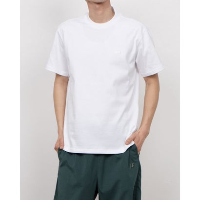 ニューバランス New Balance メンズ 半袖Tシャツ シューパッチレギュラーTシャツ_ AMT45097 (ホワイト)