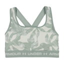 アンダーアーマー UNDER ARMOUR レディース フィットネス スポーツブラ UAクロスバックブラ プリント ミディアムサポート 6001296 (Silica Green / /)