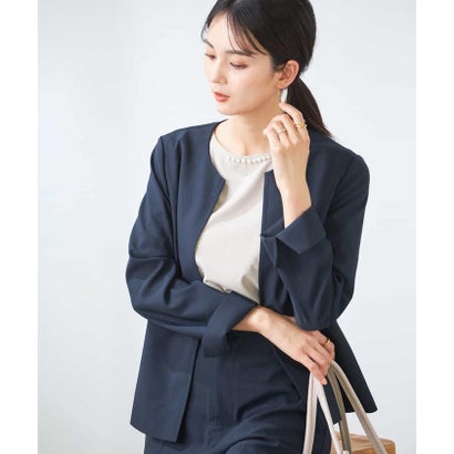 アー・ヴェ・ヴェ a.v.v サマーストレッチキーネックジャケット （ネイビー）