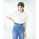 アー・ヴェ・ヴェ a.v.v ロールアップハーフスリーブTシャツ (ホワイト)