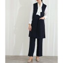 プールヴー PourVous 高級感フォーマルセットアップセレモニー 入園式 卒園式 母親 40代 30代 入学式 卒業式 母服 ママ 七五三 パンツ&ツイードノーカラージャケットポケットセットアップ フ