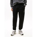 トミー ヒルフィガー TOMMY HILFIGER リラックスバーシティクレストスウェットパンツ (ブラック)