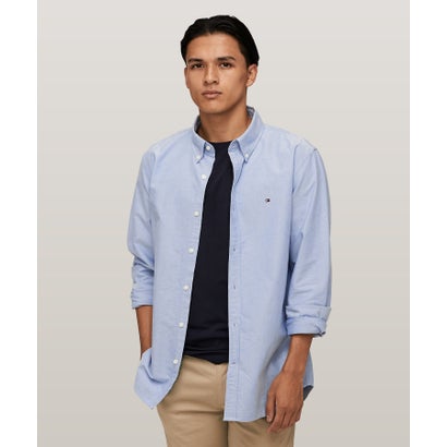 トミー ヒルフィガー TOMMY HILFIGER ソリッドヘリテージオックスフォードシャツ （ライトブルー）