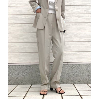 キュー Q TRストレッチストレートパンツ (グレージュ) キュー Q TRストレッチストレートパンツ (グレージュ)