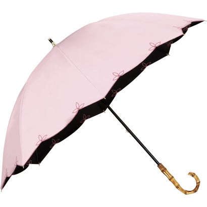 【Wpc.公式】日傘 UVO(ウーボ)8本骨 刺繍スカラップ 55cm 完全遮光 UVカット100% 遮熱 晴雨兼用 大きめ 晴雨兼用日傘 レディース 長傘 (ピンク)