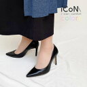 マミアン mamian マミアン mamian 【 25AW iCoN COLORS 】9.0cm 痛くなりにくい 美脚ポインテッドトゥスムースカラーパンプス/C9043 (ブラック) (ブラック)