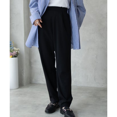 マックハウス Mac-House nAvy ジョーゼットテーパードパンツ (ブラック) マックハウス Mac-House nAvy ジョーゼットテーパードパンツ (ブラック)