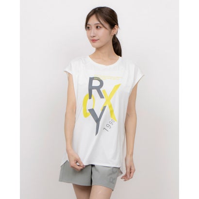ロキシー ROXY レディース フィットネス 半袖Tシャツ ENJOY THE DIFFERENCE RST251537 （ホワイト）