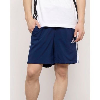 アディダス adidas メンズ クロスハーフパンツ M ESS 3ST ウーブンショーツ JE6439 (ダークブルー/ホワイト)