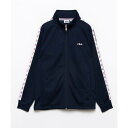 フィラ FILA テープ付きジャージジャケット (ネイビー)