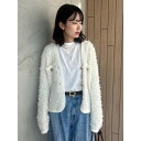 ミラ オーウェン Mila Owen 【WEB限定カラー】ニットツイードショートジャケット (WHT)