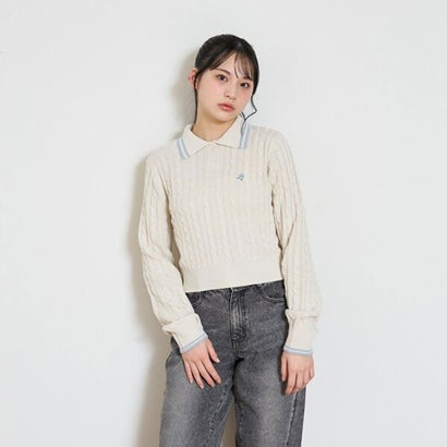 ラブトキシック Lovetoxic クロップドポロニット （オフホワイト）