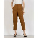 トーナル TONAL フェイクリネンテーパードパンツ (ブラウン)