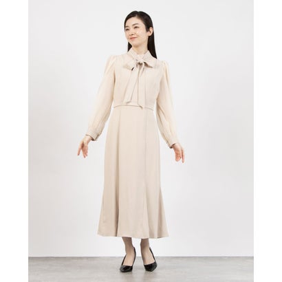 トーナル TONAL シアースリーブボウタイマーメイドワンピース (アイボリー)
