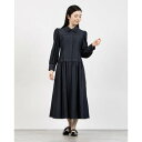 トーナル TONAL コルセットシャツフレアワンピース (インディゴ)...(4)