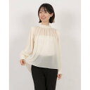 トーナル TONAL シアースタンドネックブラウス (オフホワイト)