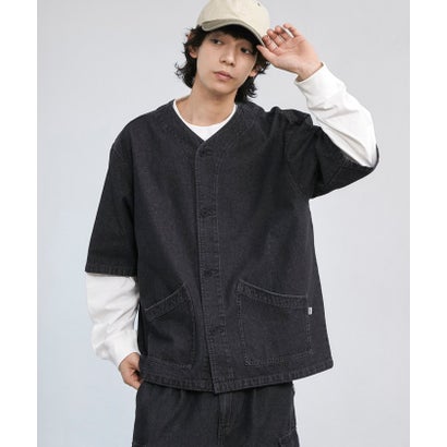 【C.DENIMS】デニムノーカラーシャツ