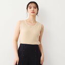 ローラ アシュレイ LAURA ASHLEY 【洗える/ストレッチ】アイレット ベーシックタンクトップ (ベージュ(052))
