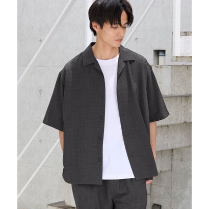 リネンライクオープンカラーシャツ