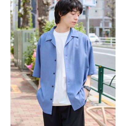 リネンライクオープンカラーシャツ