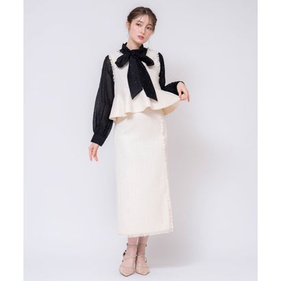 ノエラ Noela ツイードペプラムセットアップ （オフホワイト）