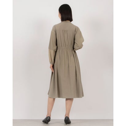 マチュリタ maturita シアースリーブドッキングワンピース （カーキ）