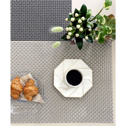 ジュビリー Jubilee 【2枚セット】 北欧デザイン PVC 撥水 ランチョンマット (シルバー系その他5)