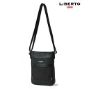 リベルト エドウィン LiBERTO EDWIN デニム 合皮 コンビミニショルダーバッグ (ブラック)