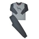 アダバット リラックスウェア アンダーウェア adabat RELAX WEAR / UNDER WEAR 長袖ヘンリーネックパジャマ (チャコール)