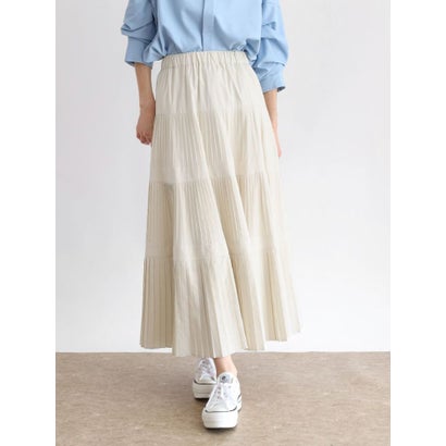 クローブ CLOVE デザインプリーツスカート （アイボリー）