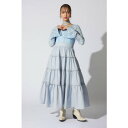 レーストップコンビフレアワンピース L/BLU1