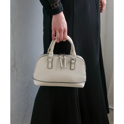 ヴィータフェリーチェ VitaFelice 本革ラウンドジップ2wayミニハンドバッグ （OFFWHITE）(4)
