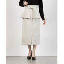 トーナル TONAL ラッフルベルトZIPタイトスカート (グレー)