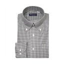 トーキョーシャツ TOKYO SHIRTS 【ストレッチ】 ボタンダウン 長袖 形態安定 ニットシャツ (グレー)