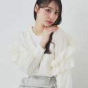 インデックス index ポンチフリルスリーブドッキングトップス【洗濯機可】 (オフホワイト(003))