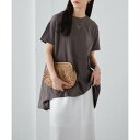 ラナン RANAN 〈B.C〉フレアーシルエットチュニック半袖 (チャコール)