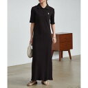 ラナン RANAN 【U.S. POLO ASSN.】ポロ衿リブワンピース (ブラック)