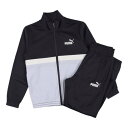 プーマ PUMA ジュニア ジャージ上下セット ポリ カラーブロック スーツ B_ 687873 (New Navy)