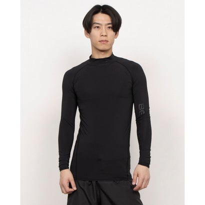 ティゴラバイビームスデザイン TIGORA by BEAMS DESIGN メンズ フィットネス 長袖コンプレッションインナー ベーシックコンプレッションモックネック TRBM-3A1005UT （ブラック）
