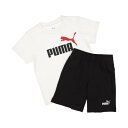 プーマ PUMA ジュニア Tシャツハーフパンツセット ESS 2 COLOR NO. 1 LOGO Tシャツ AND ショーツ セット B_ 687867 (...