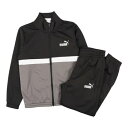 プーマ PUMA ジュニア ジャージ上下セット ポリ カラーブロック スーツ B_ 687873 (PUMA Black)