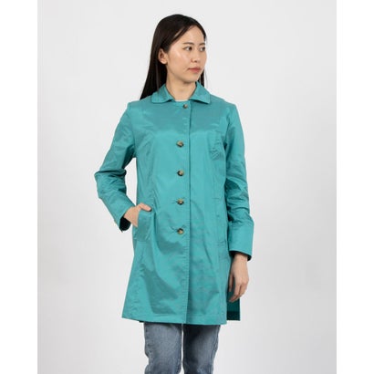 ミ・デゥー mi・deu・・・ グログランステンカラーコート81cm （ターコイズ）