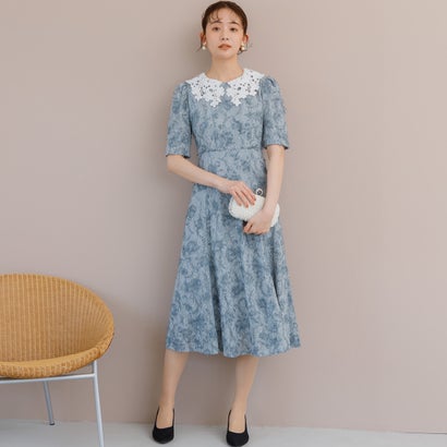 フォルムフォルマ form forma 【formformaオリジナル】スパンコールレース ワンピース/襟取り外し可能 （グレー）