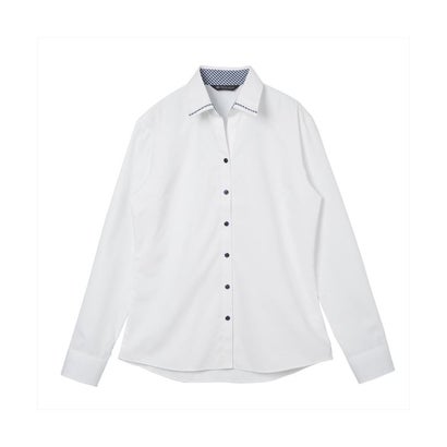 トーキョーシャツ TOKYO SHIRTS 【透け防止】 スキッパー 長袖 形態安定 レディースシャツ （ホワイト）