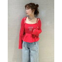 リリーブラウン LILY BROWN 【ANNA SUI×LILYBROWN】バタフライモチーフカーディガン (RED)