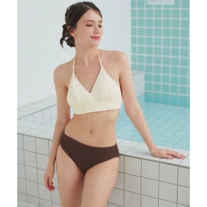 シードレス SEA DRESS uneuneバックリボンホルターネックビキニ/水着 【返品不可商品】 （アイボリー/チョコレート）